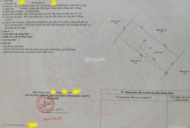 Chính chủ cần bán lô đất đẹp 108m² tại Ấp Cây Thông Trong, Xã Cửa Dương, TP Phú Quốc, Kiên Giang