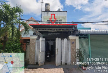 Bán nhà Mặt tiền đường Nguyễn Văn Phú, Trung Tâm Thị Trấn Hậu Nghĩa , Đức Hòa (Long An cũ)