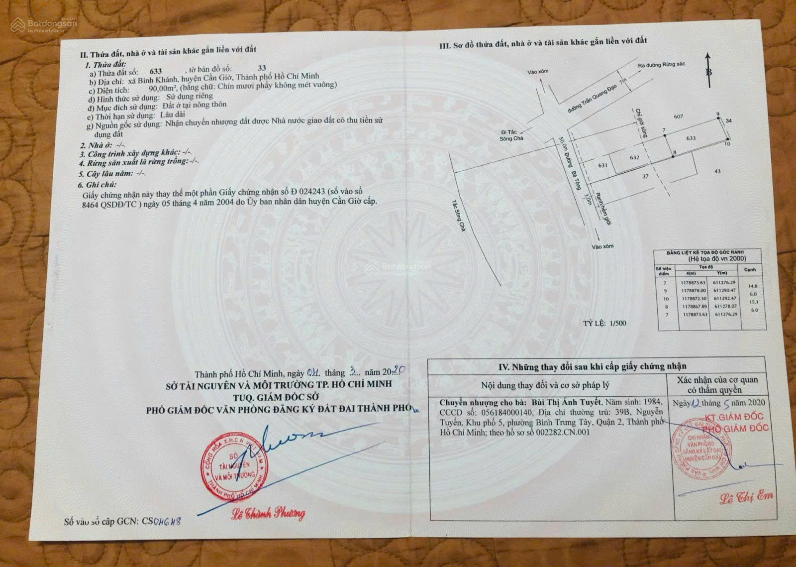 Đất view sông – Sát bên cầu Bình Khánh  .
