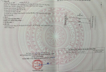 CHÍNH CHỦ BÁN 150m2 ĐẤT ODT SỔ HỒNG NGAY ĐƯỜNG TRÁNH MẶT TIỀN QL1A-KỲ ANH-HÀ TĨNH