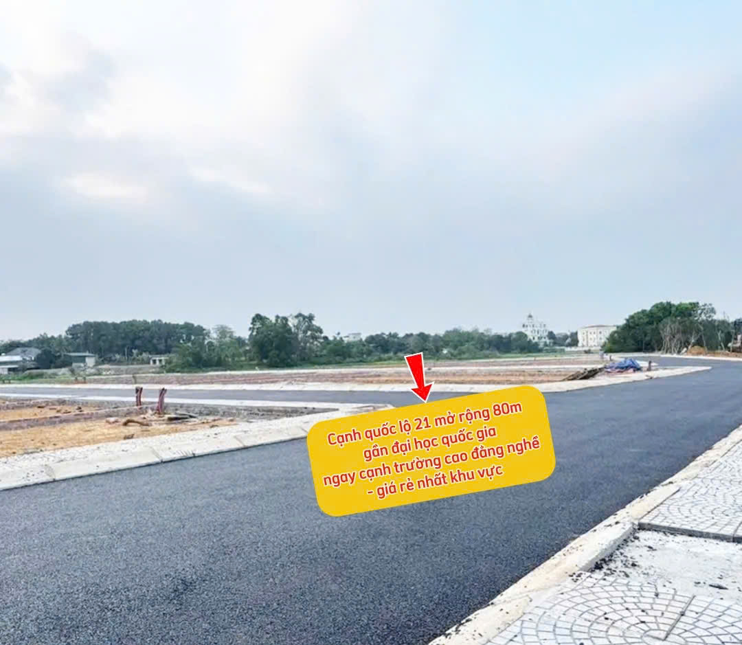 Bán đất Hòa Lạc lô đất 102m2 đối diện dự án nhà ở xã hội, giá đầu tư