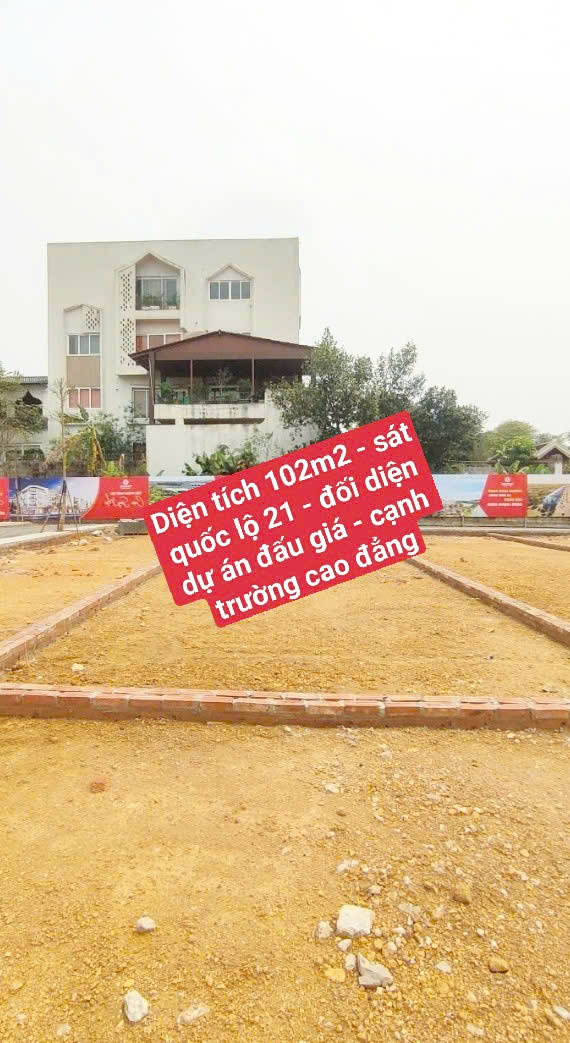 Cơ hội đầu tư lô đất 102m2 thổ cư ngay gần dự án đấu giá và công viên thoáng mát