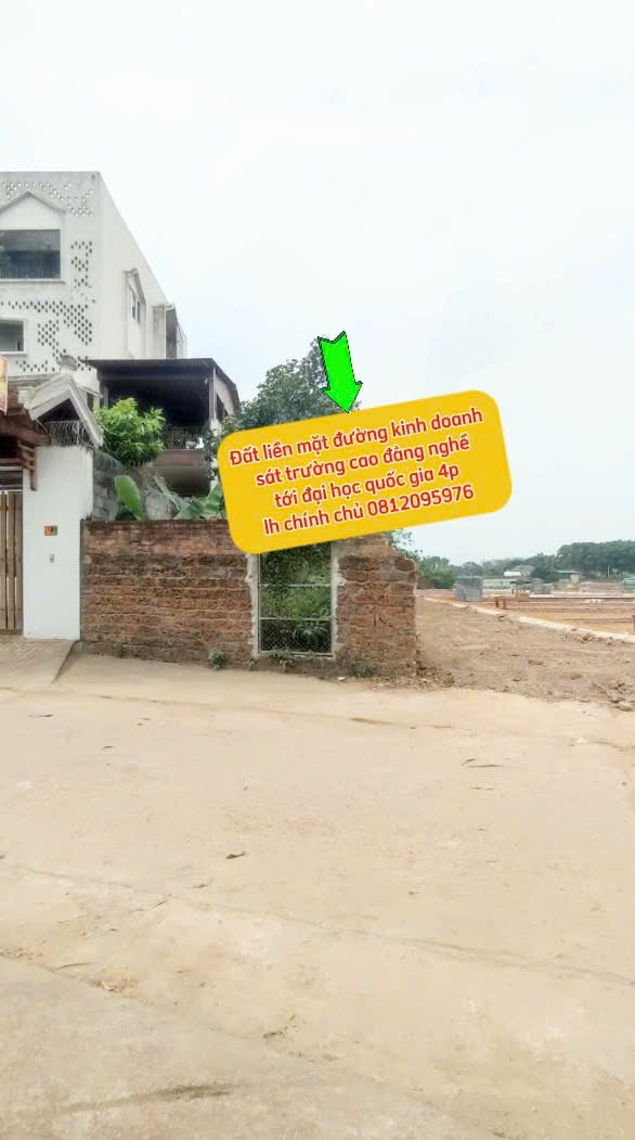 Bán gấp lô đất 102m2 đất ở hoàn toàn ngay sát ĐH Quốc gia Thạch Thất