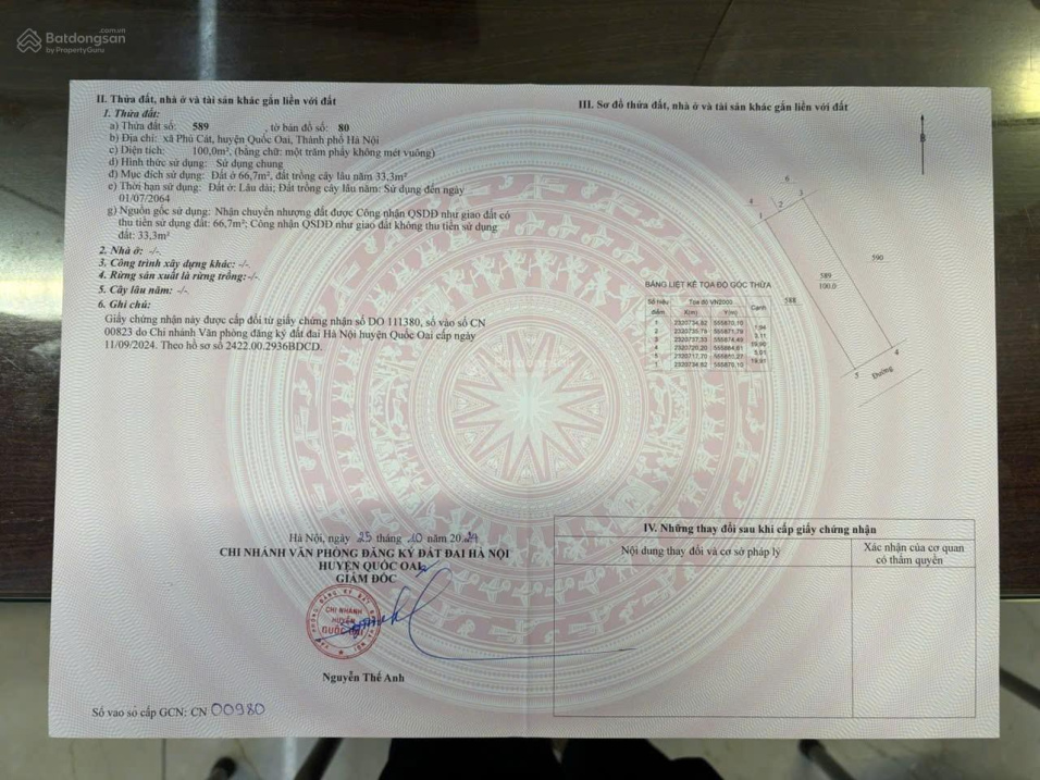 100m Tái định cư Vai Réo, xã Phú Cát giá rẻ bất ngờ