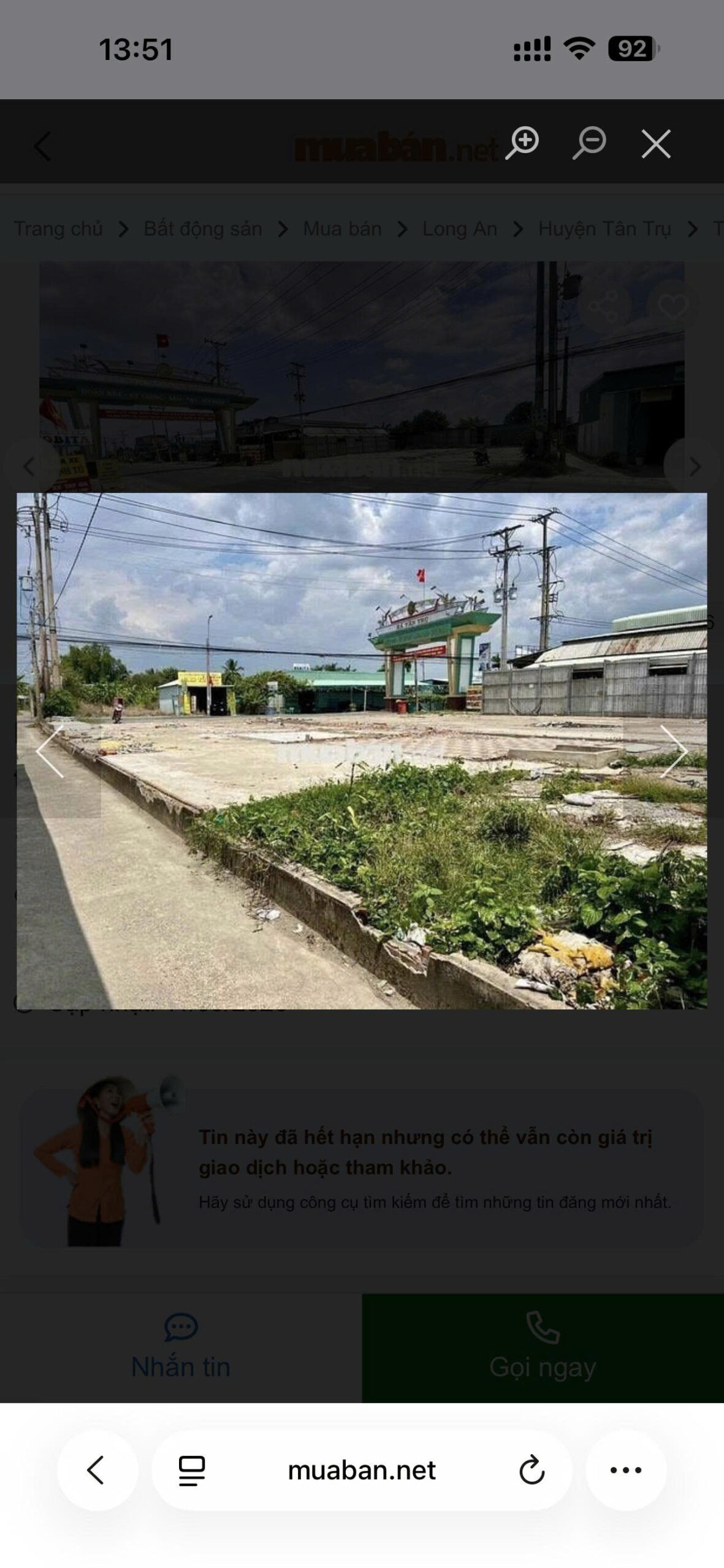 Bán Đất mặt tiền Đường DT833 Giá 10,5tỷ(còn thương lượng), 1862,92m2(962.9m2 đất thổ cư).