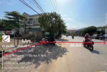 Bán đất MT QL12A thị trấn Quy Đạt Huyện Minh Hóa.