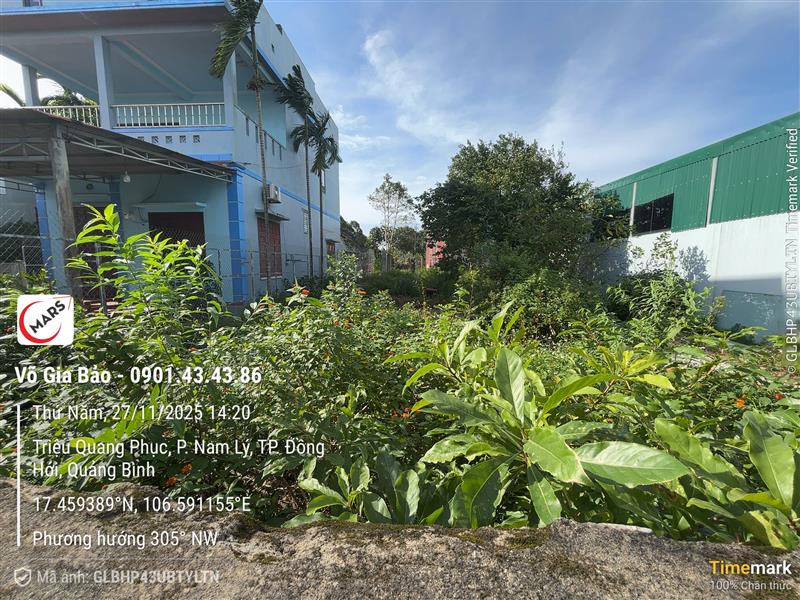 Bán đất ngõ Triệu Quang Phục, Đồng Hới giá 1.2 tỷ TL