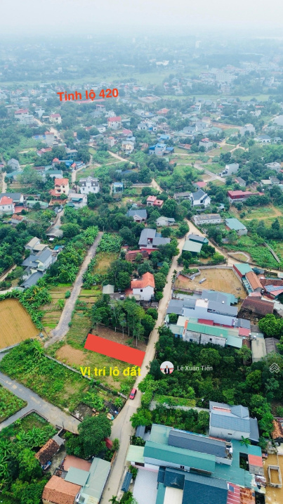 Bán lô đất 156m2 full thổ, xây trọ ngay, mặt tiền 6m, trục chính thôn tại Hòa Lạc. Chỉ 38 triệu/m2