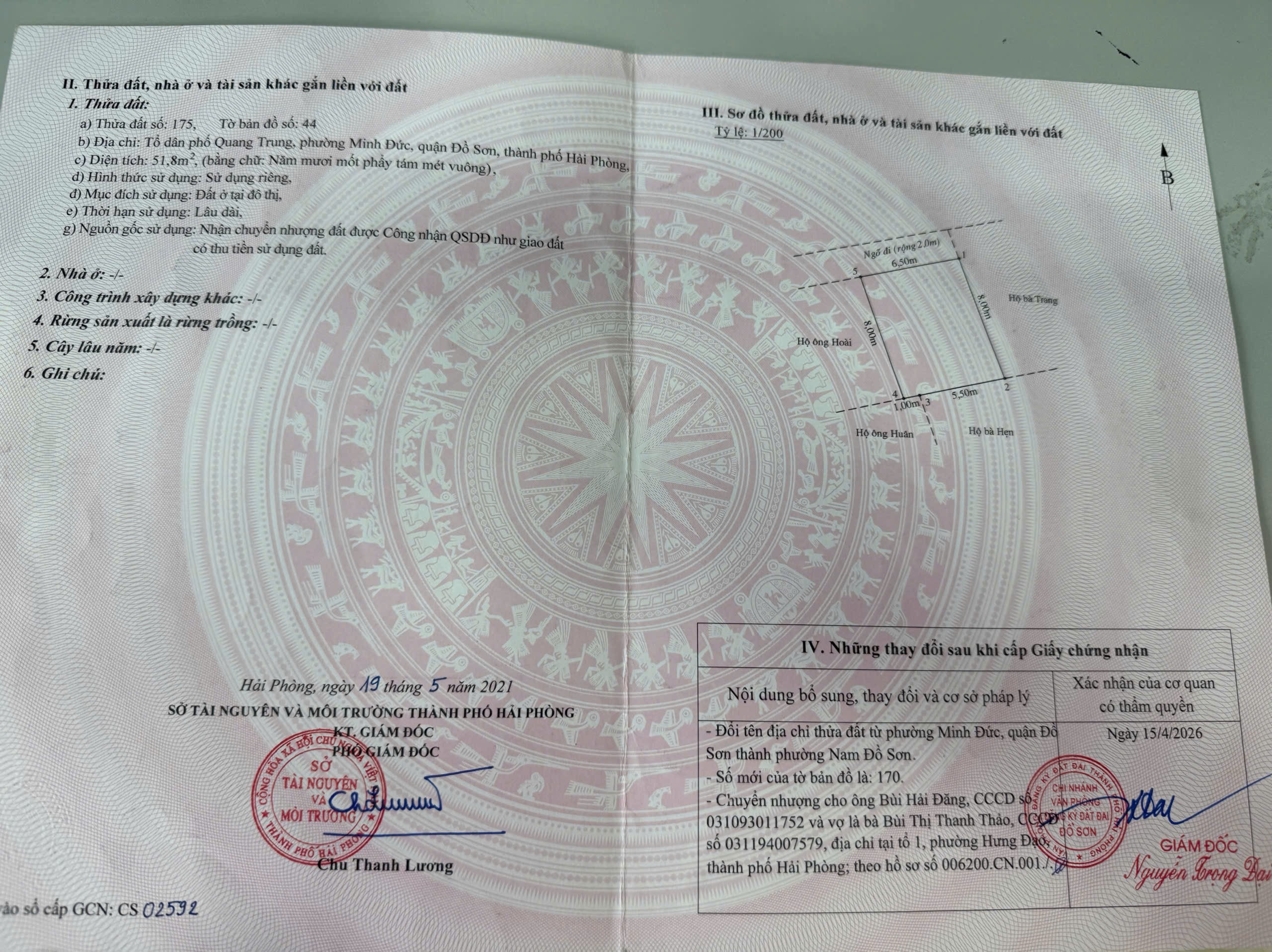 BÁN LÔ ĐẤT NHỎ XINH TẠI MINH ĐỨC, ĐỒ SƠN – GIÁ ĐẦU TƯ CỰC TỐT