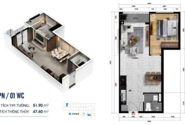 Chính chủ bán nhanh 1PN+1 (41.28m2) giá 2ty đã TT 30%